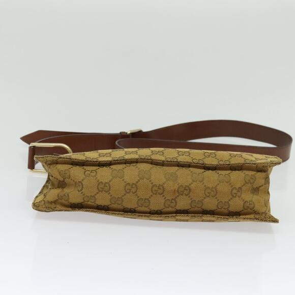 GUCCI GG Canvas Shoulder Bag Beige Gold - Picture 9 of 12
